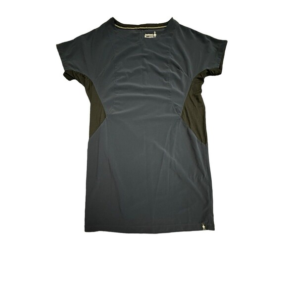 Smartwool Sport Dress Size XS Blue/Black Short Sleeve Merino‎ Wool Blend #I18-8 - Picture 1 of 10